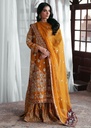Chiffon Gharara in Mustard