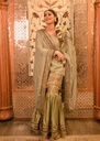 Chiffon Gharara in Moss green