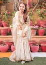 Zari organza Gharara in White