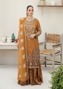 Chiffon Gharara in Mustard