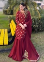 Chiffon Gharara in Maroon