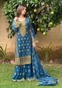 Chiffon Gharara in Teal