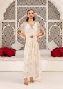 Chiffon Kaftan in Off-white