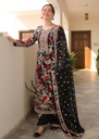 Chiffon Kurta Set in Black
