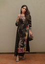 Chiffon Kurta Set in Jet black
