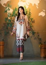 Poly lawn Kurta Set in Beige