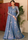 Organza Lehenga in Cornflower blue