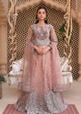 Net Lehenga in Tea rose pink