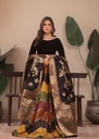 Velvet Lehenga in Black