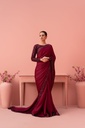 Net Saree in Maroon