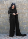 Georgette chiffon Saree in Black