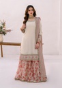 Chiffon Sharara in Ivory