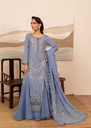 Georgette chiffon Sharara in Cornflower blue