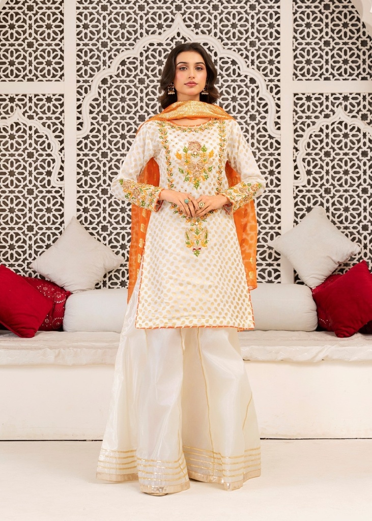 Chiffon Sharara in Off-white