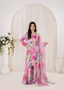 Lawn Sharara in Hot pink