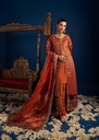 Sharara in Rust orange by Malhaar