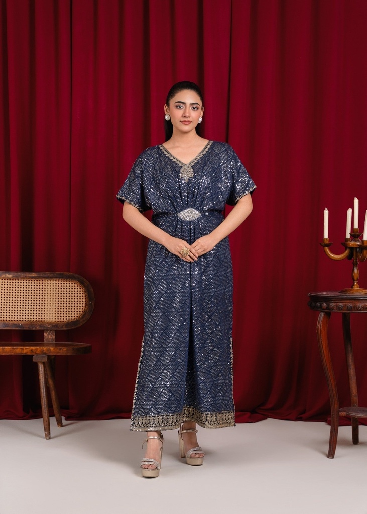 Kaftan in Navy blue by Manahils