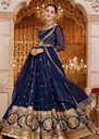 Anarkali in Navy blue by Alsiyab