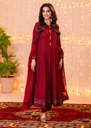 Anarkali in Maroon by Ayesha Closet