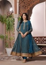 Anarkali in Teal by Ayesha Closet