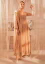 Anarkali in Peach pink by Manahils