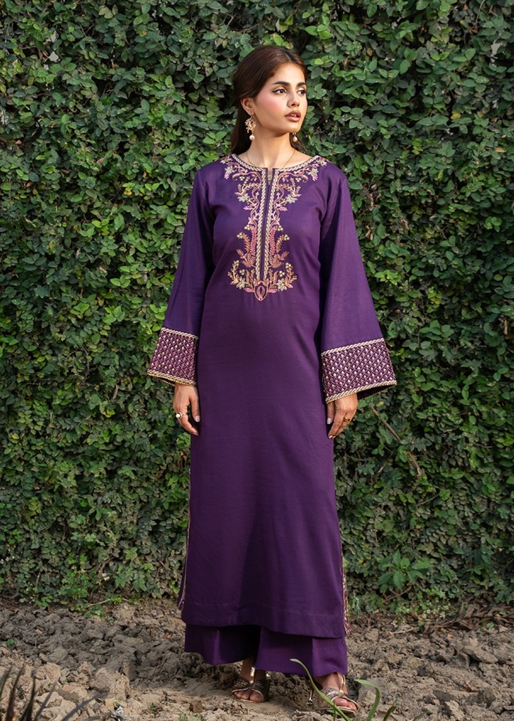 Kurti in Plum by Kross Kulture