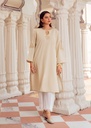 Kurti in Off-white by Chandan Nagri
