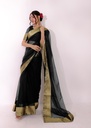 Saree in Black by Ripret