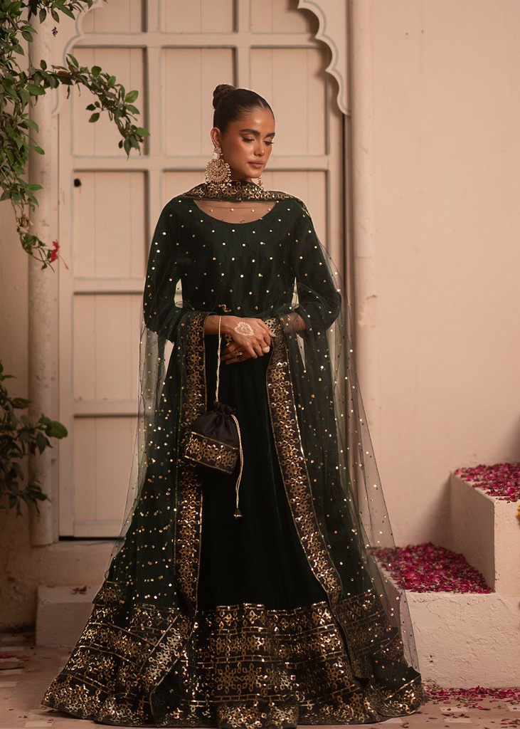Pishwas in Green by Tabassum