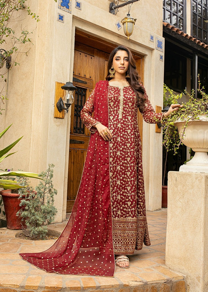 Pishwas in Maroon by Ayesha Closet