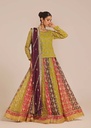 Lehenga in Olive green by Ayesha Closet