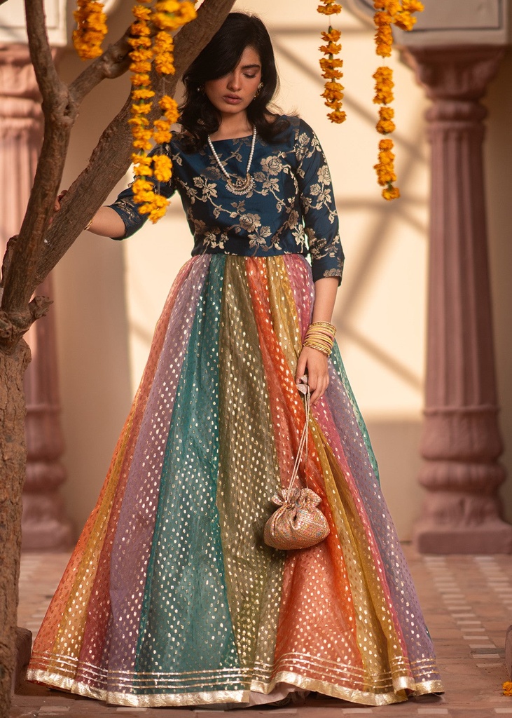 Lehenga in Multi by Tabassum