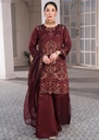 Gharara in Maroon by Meraki