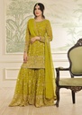 Gharara in Olive green by Ayesha Closet