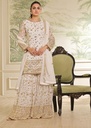 Gharara in White by Ayesha Closet