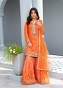 Gharara in Orange by Al Sami Creations