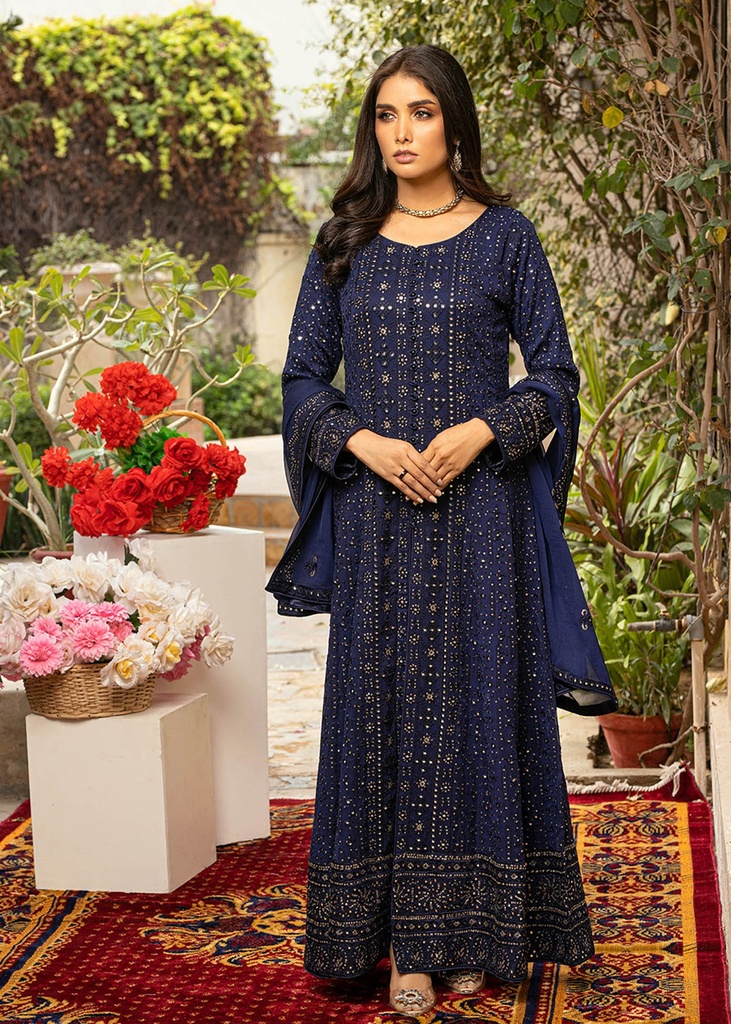 Gown in Navy blue by Ayesha Closet