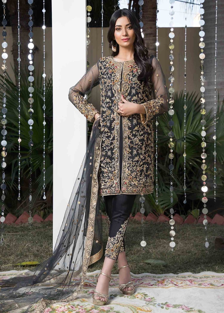 Gown in Black by Laleen