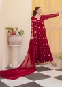 Chiffon Anarkali in Maroon