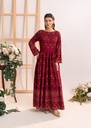 Linen Anarkali in Maroon