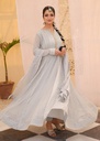 Chiffon Anarkali in Ice blue