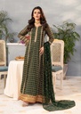 Chiffon Anarkali in Bottle green