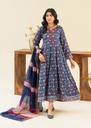 Lawn Anarkali in Blue