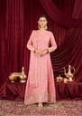 Chiffon Angrakha in Baby pink