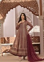 Chiffon Angrakha in Maroon