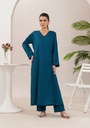 Lawn cotton Angrakha in Steel teal