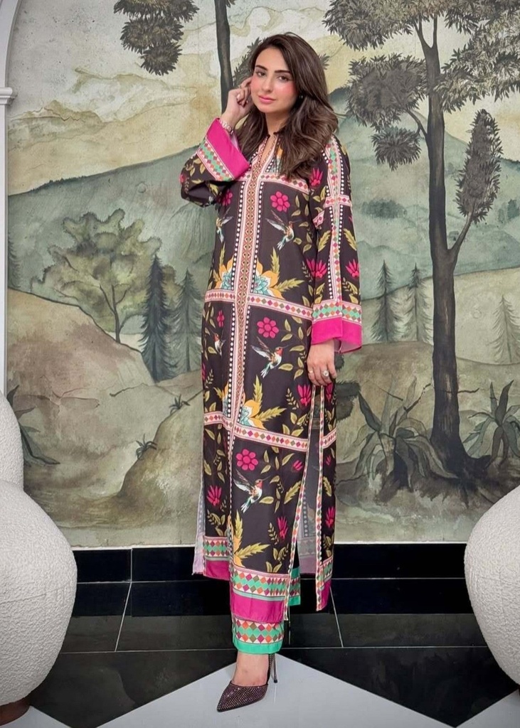 Poly lawn Co Ord Sets in Black