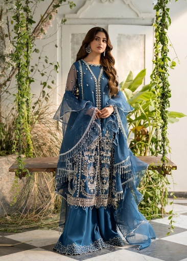 [UUG4123] Sharara in Teal by Malhaar