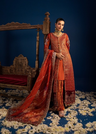 [XER0105] Sharara in Rust orange by Malhaar