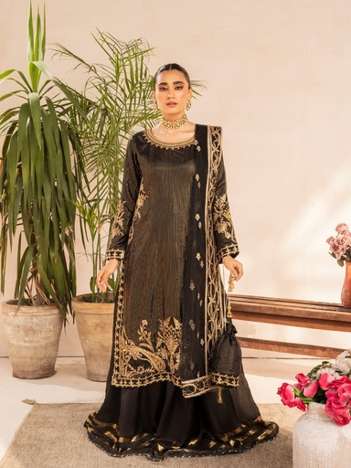 [BHB3385] Sharara in Black by Sara Jahan